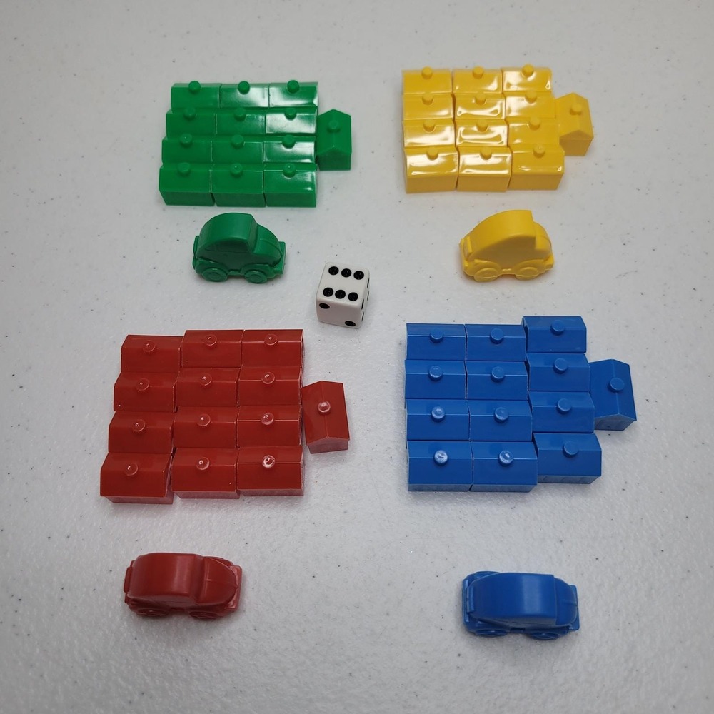 Vintage‎ Monopoly Junior Houses Cars Tokens  Game Replacement Parts